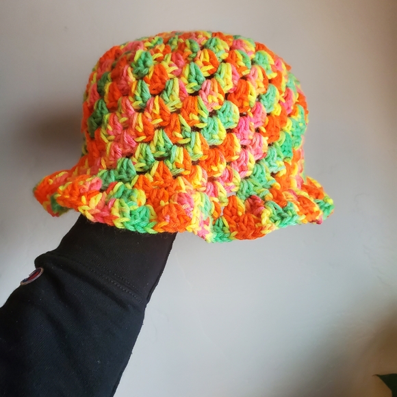 Colorful Crochet Bucket Hat - Picture 4 of 4